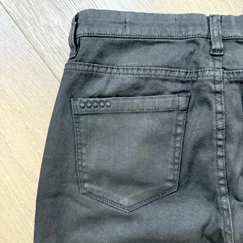 3 FOR $10 NWT Blank NYC Black Coated Denim Ripped Knees Skinny Jeans 27 - Picture 8 of 12